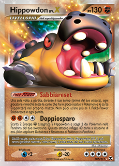 Hippowdon LV.X 107/119 — L’Ascesa dei Rivali (Italian Pokémon TCG card)