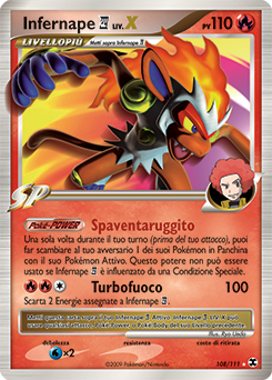 Infernape E4 LV.X 108/119 — L’Ascesa dei Rivali (Italian Pokémon TCG card)