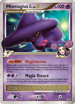 Mismagius GL LV.X 110/119 — L’Ascesa dei Rivali (Italian Pokémon TCG card)