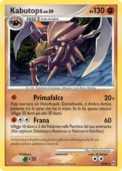 Kabutops 004/111 — Arceus (Italian Pokémon TCG card)