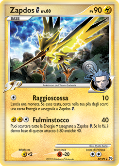 Zapdos G 012/111 — Arceus (Italian Pokémon TCG card)