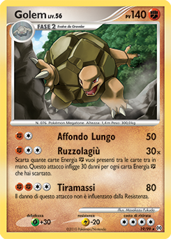 Golem 019/111 — Arceus (Italian Pokémon TCG card)