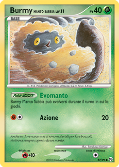 Burmy Sandy Cloak 057/111 — Arceus (Italian Pokémon TCG card)