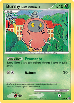 Burmy Trash Cloak 058/111 — Arceus (Italian Pokémon TCG card)