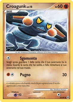 Croagunk 061/111 — Arceus (Italian Pokémon TCG card)