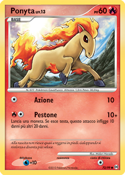 Ponyta 072/111 — Arceus (Italian Pokémon TCG card)