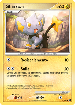 Shinx 074/111 — Arceus (Italian Pokémon TCG card)