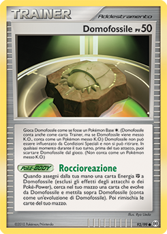 Dome Fossil 092/111 — Arceus (Italian Pokémon TCG card)