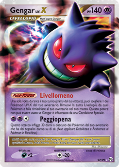 Gengar LV.X 097/111 — Arceus (Italian Pokémon TCG card)