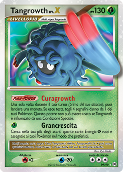 Tangrowth LV.X 099/111 — Arceus (Italian Pokémon TCG card)