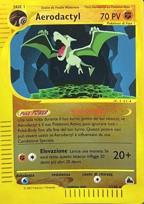 Aerodactyl 001 — Skyridge (Italian Pokémon TCG card)