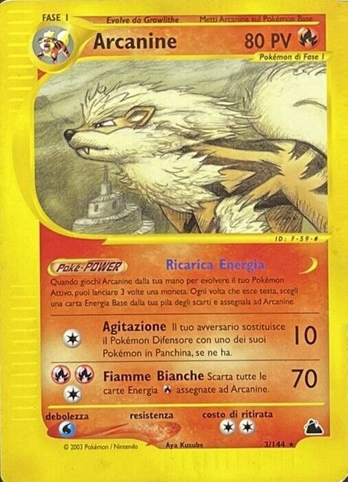 Arcanine 003 — Skyridge (Italian Pokémon TCG card)