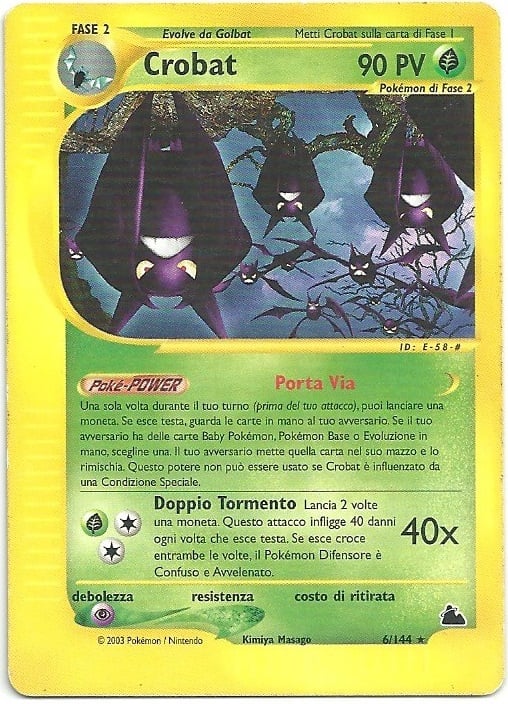 Crobat 006 — Skyridge (Italian Pokémon TCG card)
