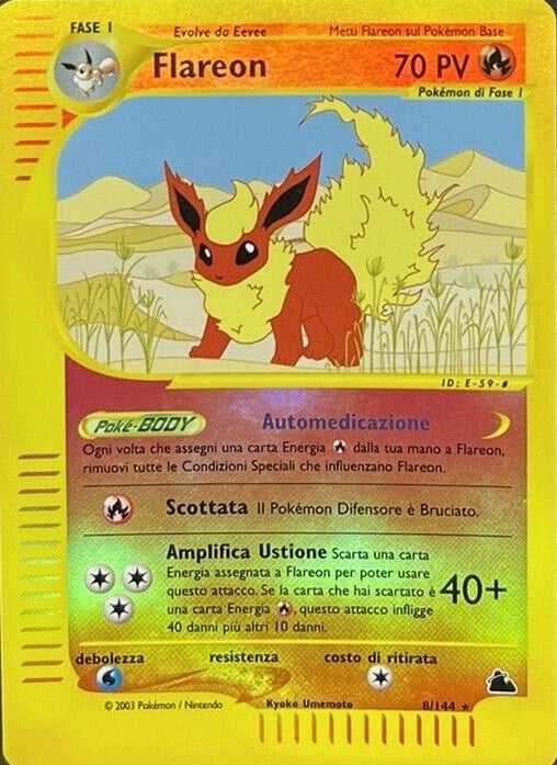 Flareon 008 — Skyridge (Italian Pokémon TCG card)