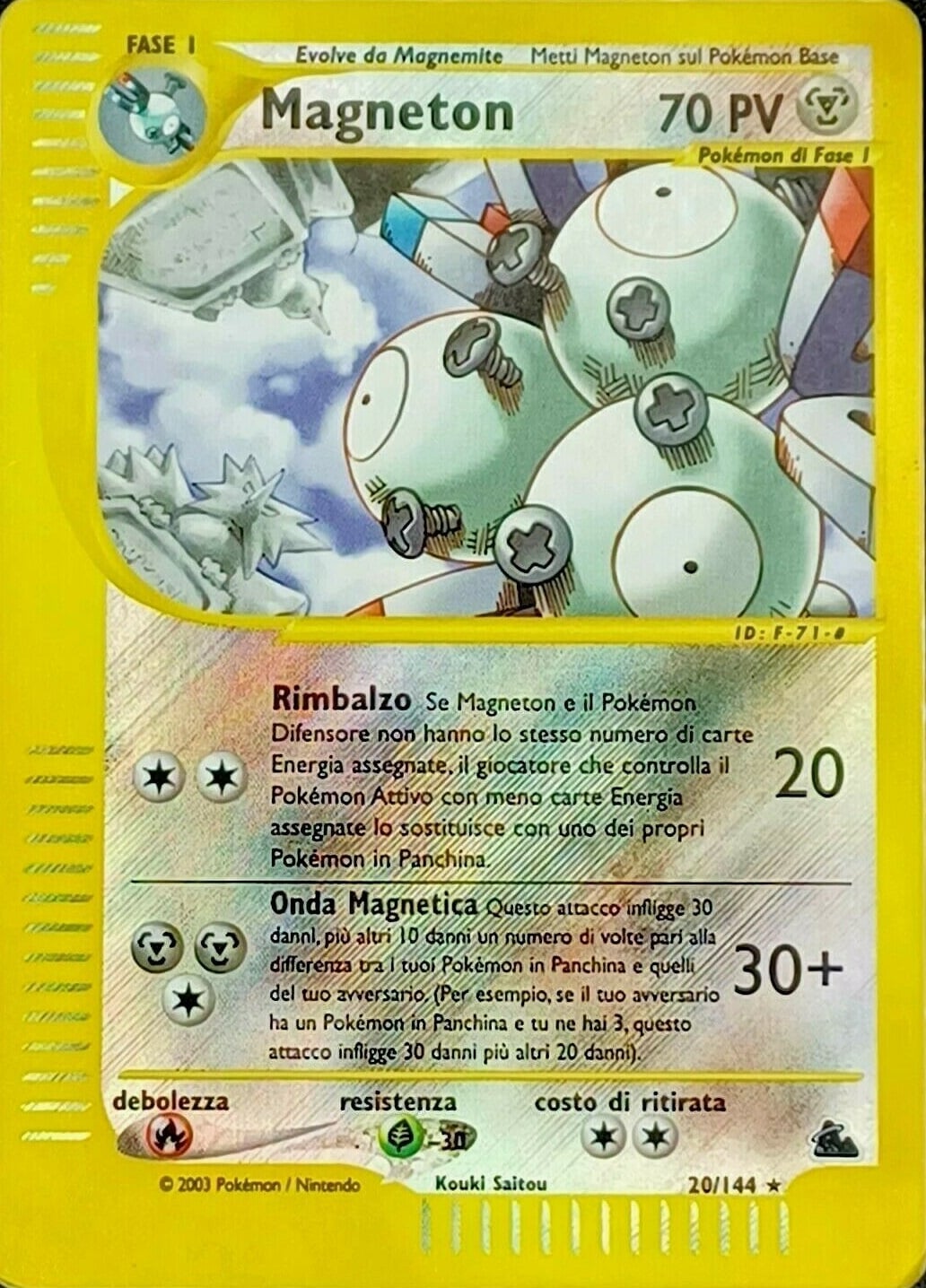 Magneton 020 — Skyridge (Italian Pokémon TCG card)