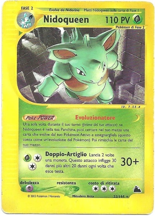 Nidoqueen 022 — Skyridge (Italian Pokémon TCG card)