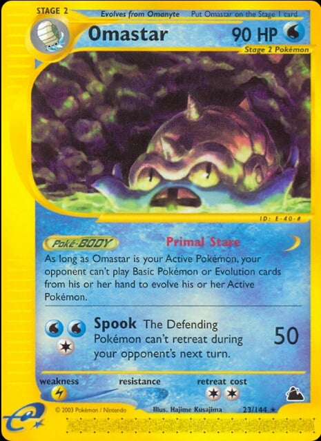 Omastar 023 — Skyridge (Italian Pokémon TCG card)