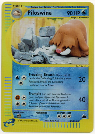 Piloswine 024 — Skyridge (Italian Pokémon TCG card)
