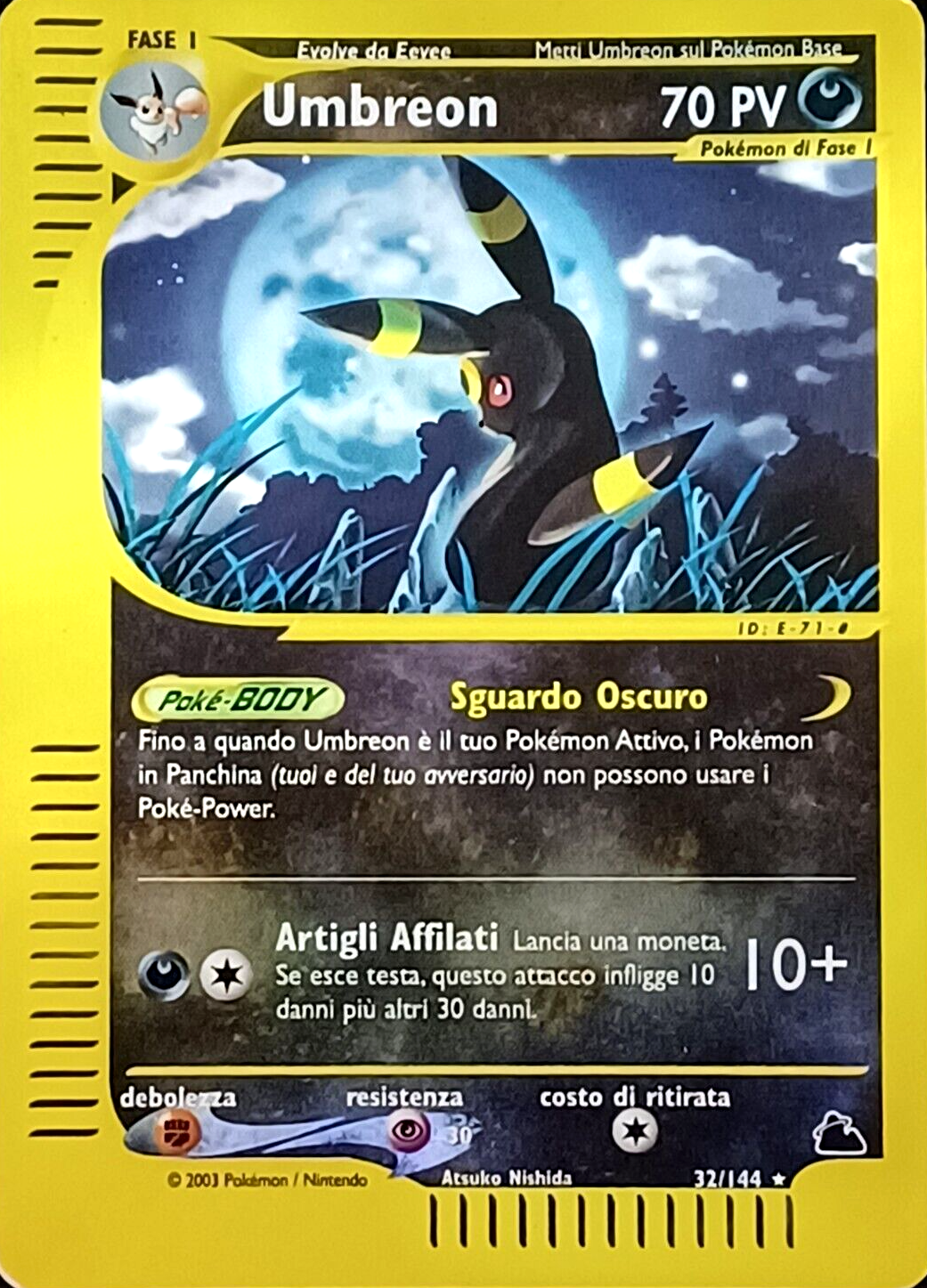 Umbreon 032 — Skyridge (Italian Pokémon TCG card)
