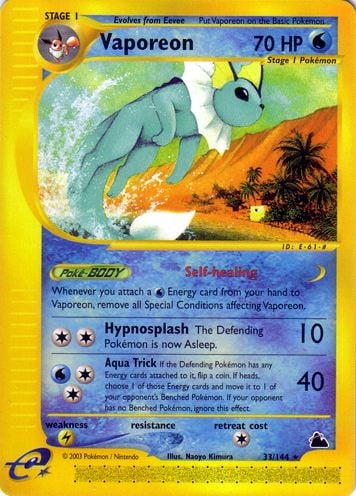 Vaporeon 033 — Skyridge (Italian Pokémon TCG card)