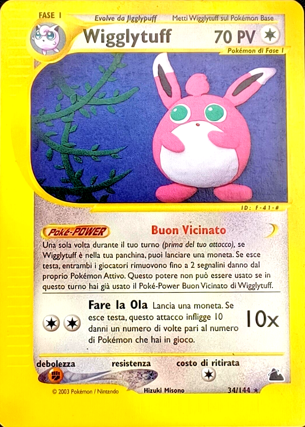 Wigglytuff 034 — Skyridge (Italian Pokémon TCG card)