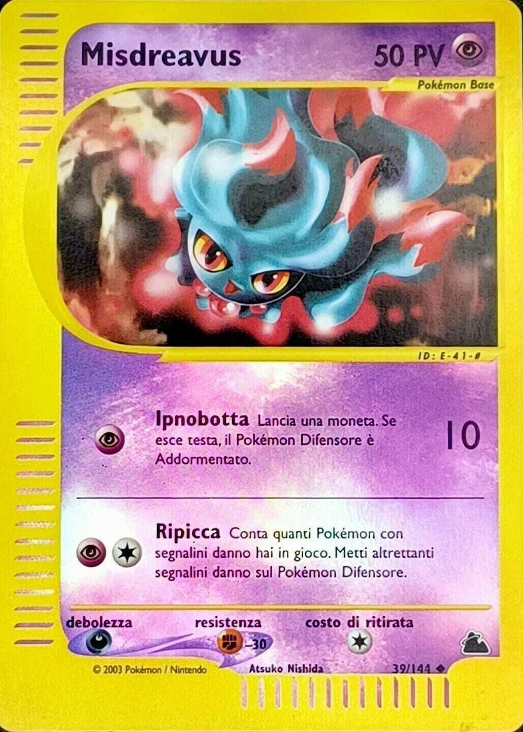 Misdreavus 039 — Skyridge (Italian Pokémon TCG card)