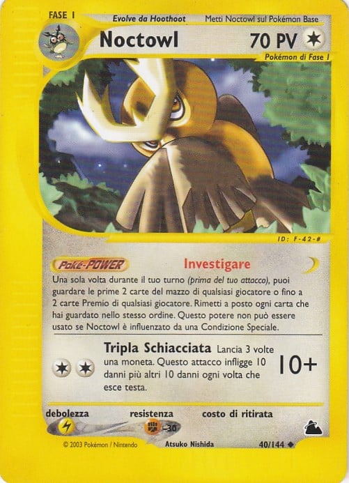 Noctowl 040 — Skyridge (Italian Pokémon TCG card)