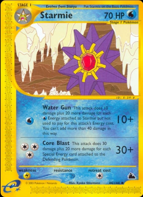 Starmie 044 — Skyridge (Italian Pokémon TCG card)
