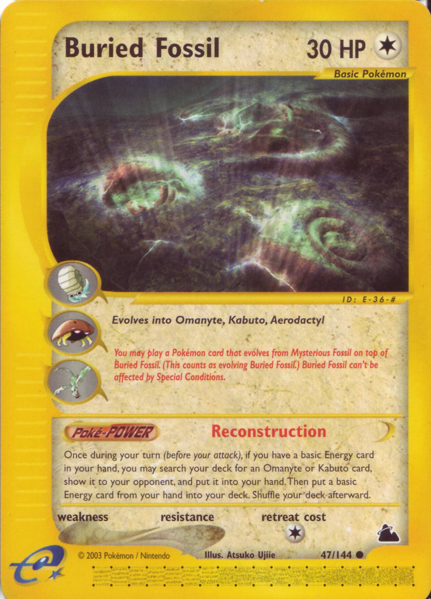 Buried Fossil 047 — Skyridge (Italian Pokémon TCG card)