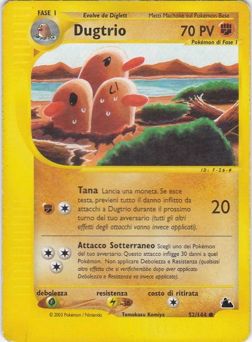 Dugtrio 052 — Skyridge (Italian Pokémon TCG card)