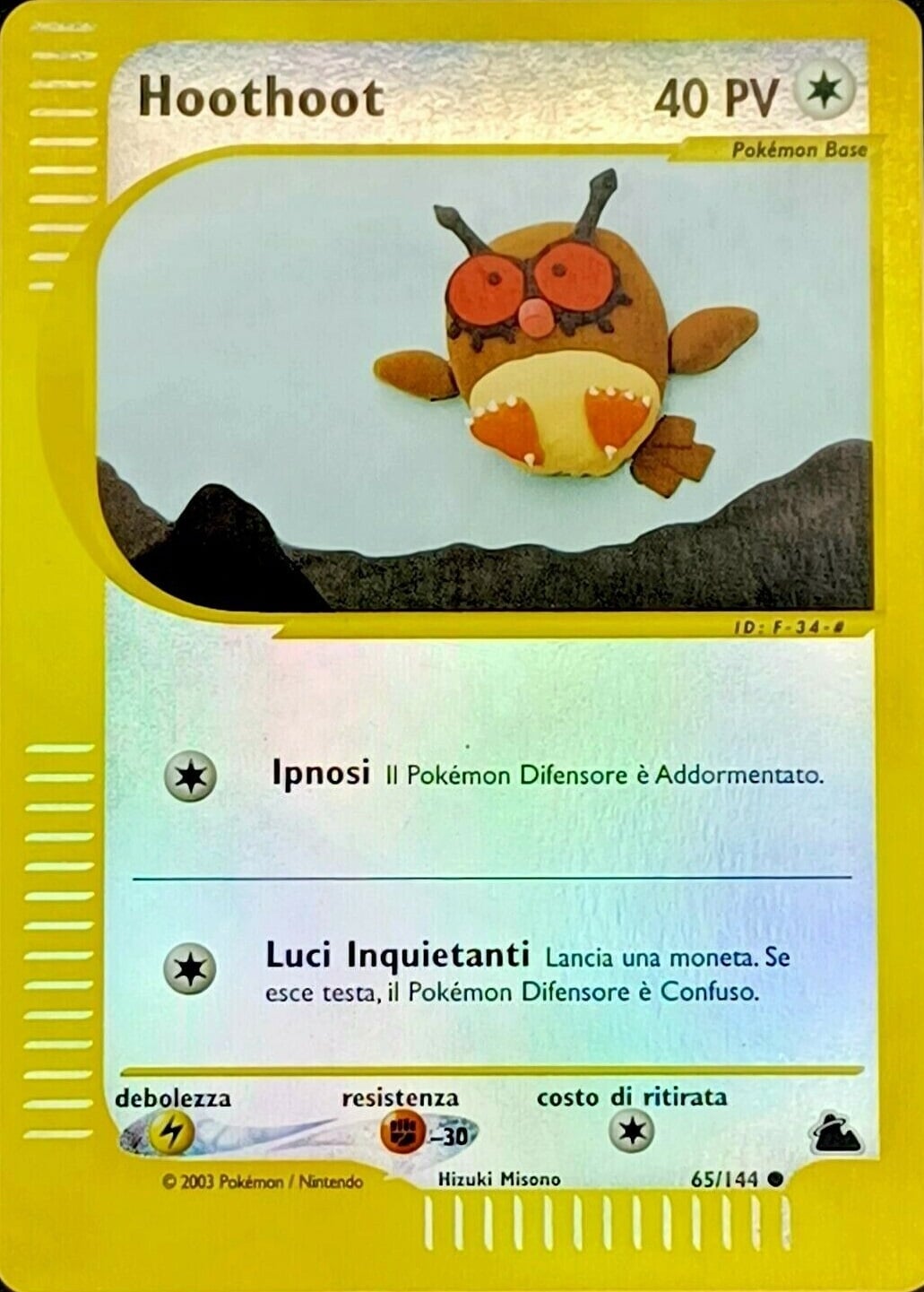 Hoothoot 065 — Skyridge (Italian Pokémon TCG card)