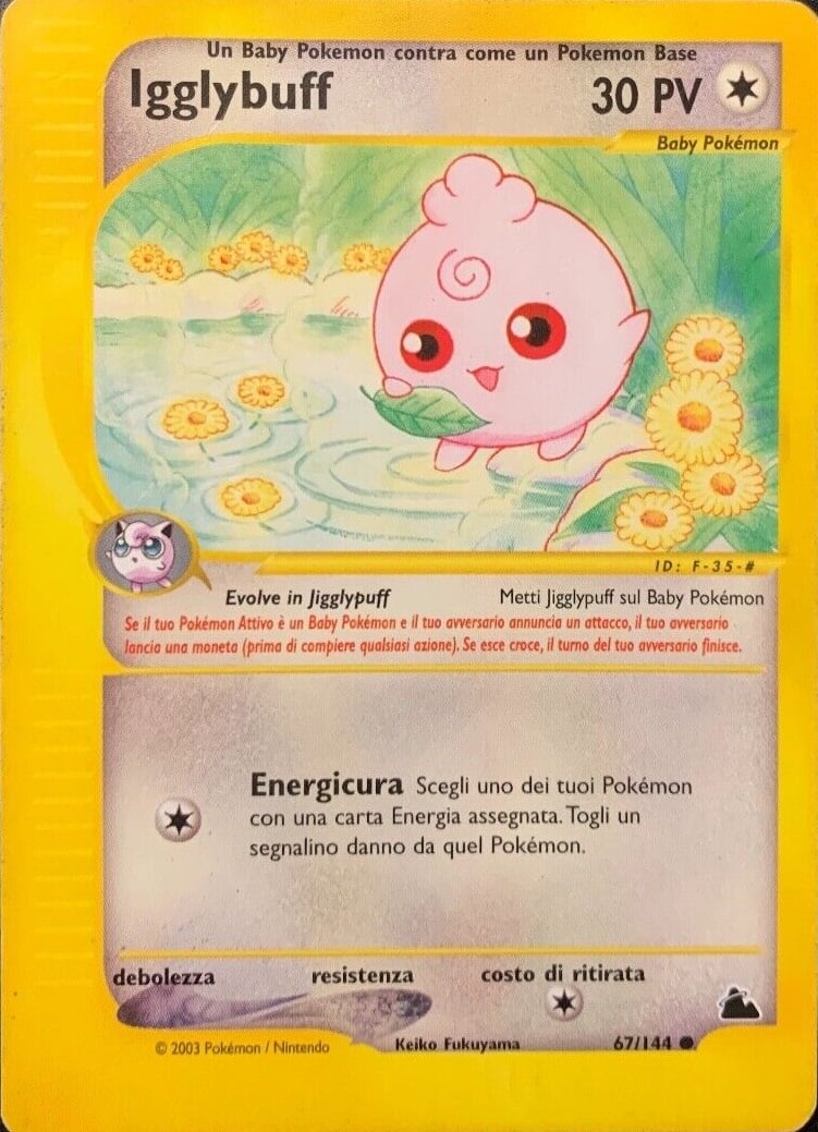Igglybuff 067 — Skyridge (Italian Pokémon TCG card)