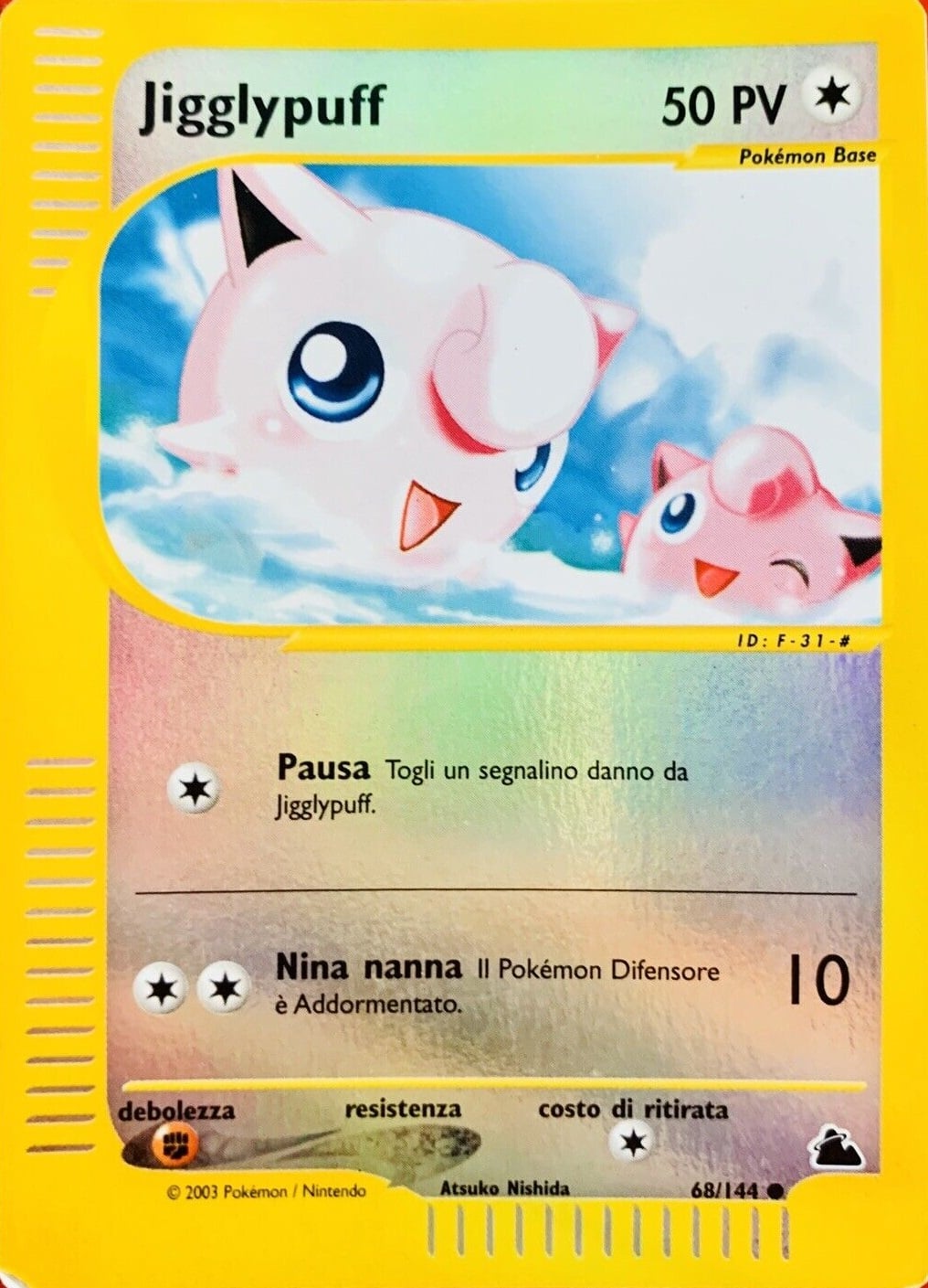 Jigglypuff 068 — Skyridge (Italian Pokémon TCG card)