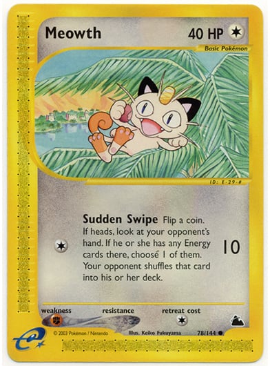 Meowth 078 — Skyridge (Italian Pokémon TCG card)