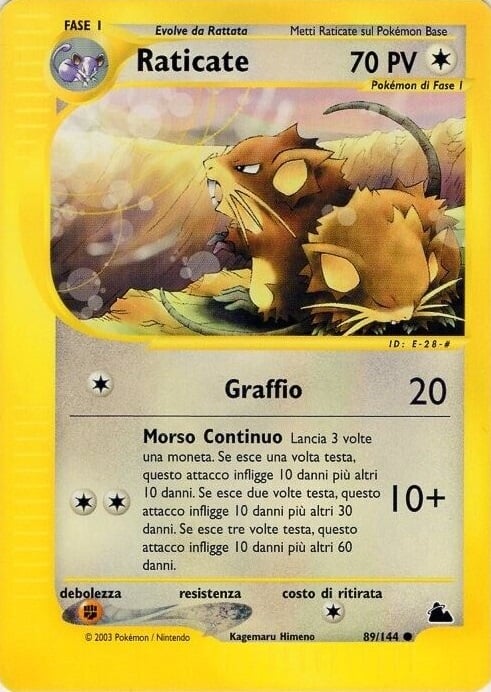 Raticate 089 — Skyridge (Italian Pokémon TCG card)