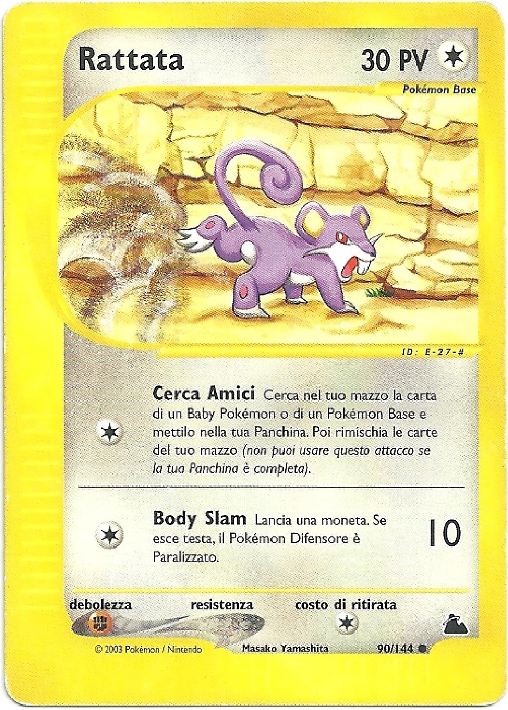 Rattata 090 — Skyridge (Italian Pokémon TCG card)