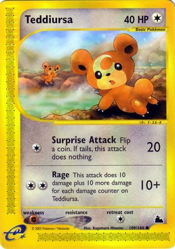 Teddiursa 109 — Skyridge (Italian Pokémon TCG card)