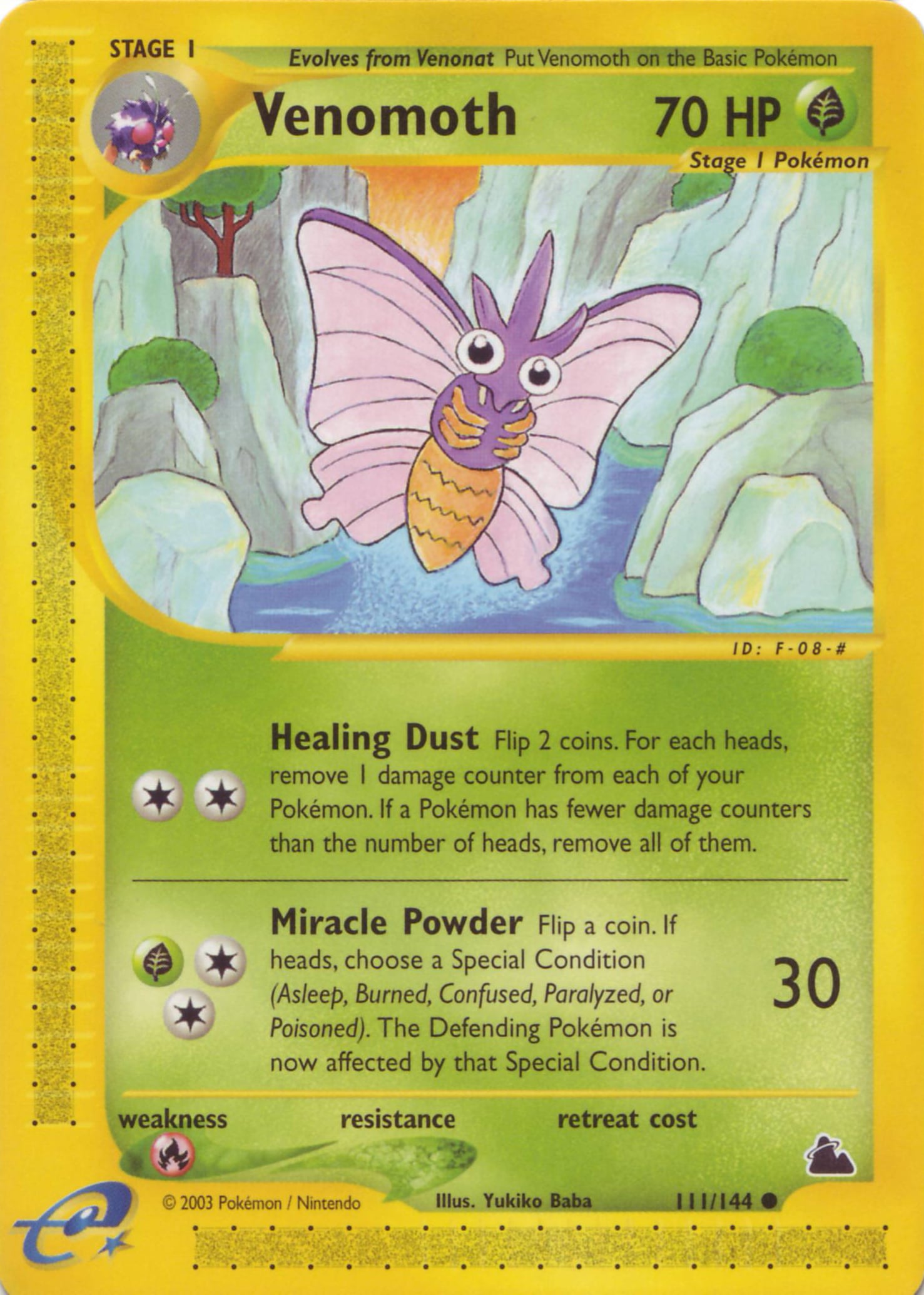Venomoth 111 — Skyridge (Italian Pokémon TCG card)