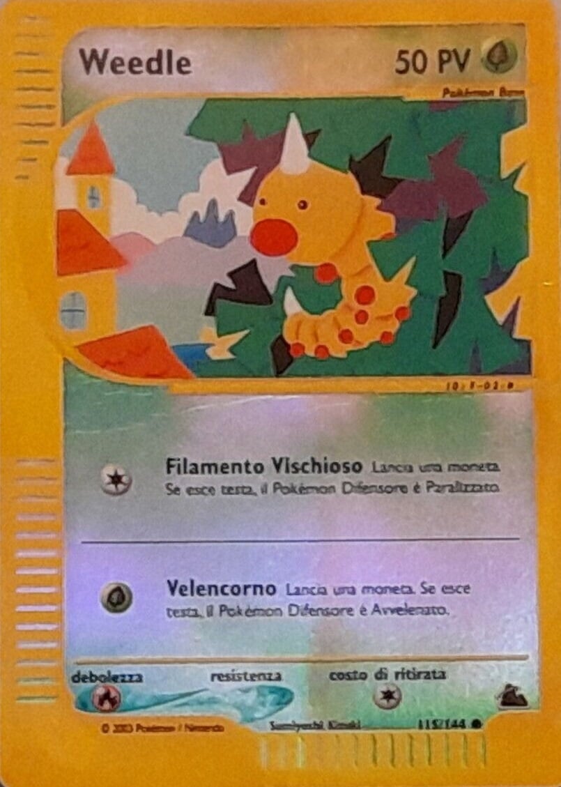 Weedle 115 — Skyridge (Italian Pokémon TCG card)