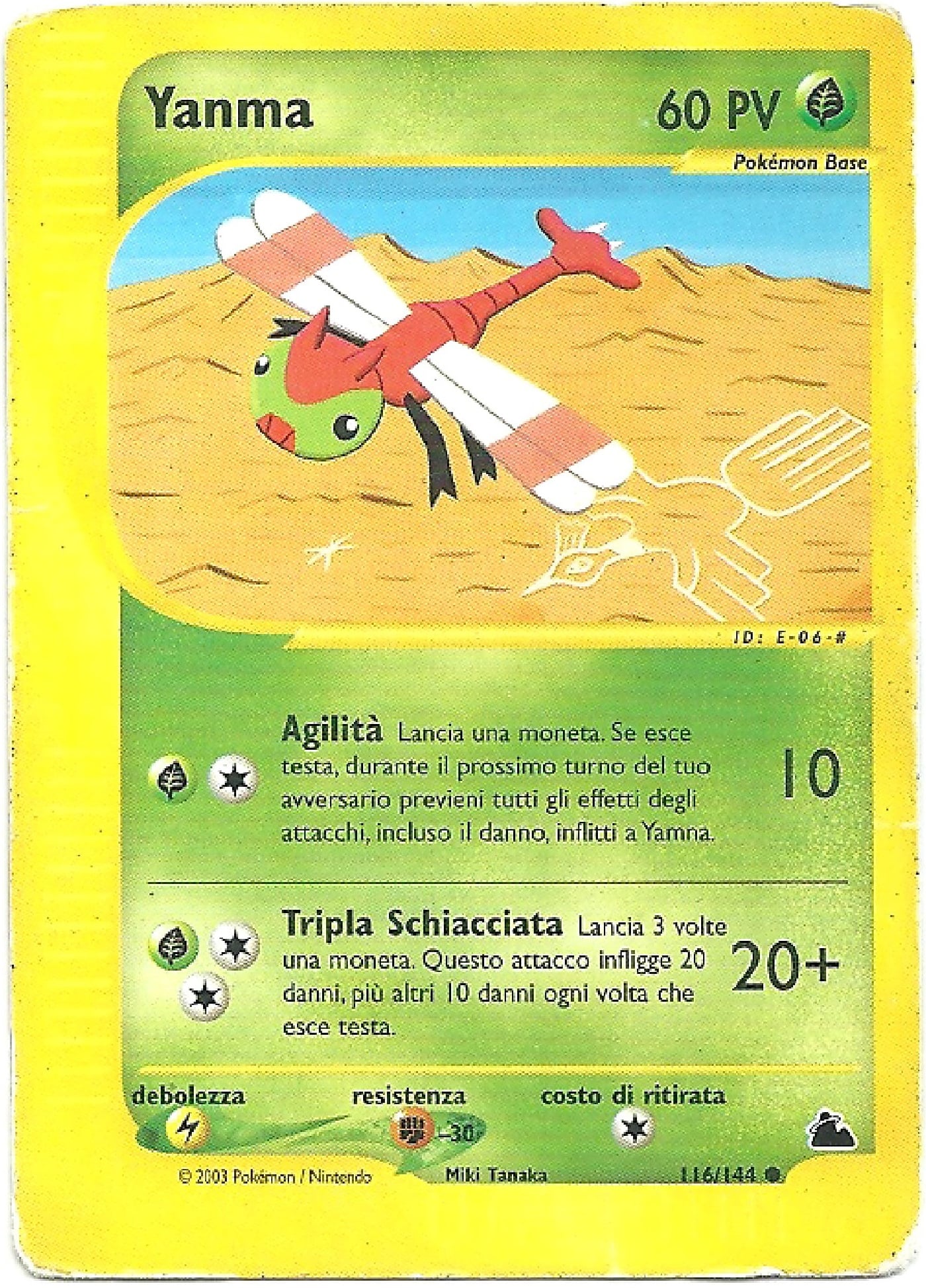 Yanma 116 — Skyridge (Italian Pokémon TCG card)