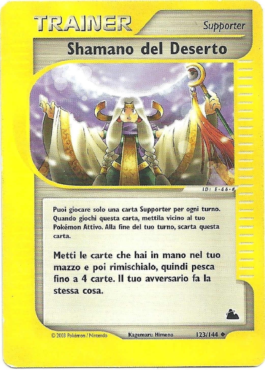 Shamano del Deserto 123 — Skyridge (Italian Pokémon TCG card)