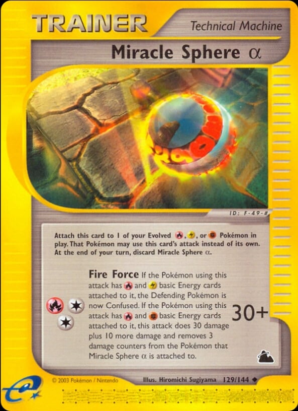 Sfera Miracolosa α 129 — Skyridge (Italian Pokémon TCG card)