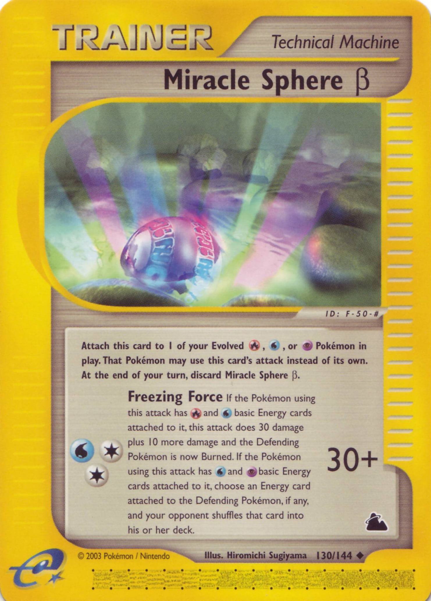 Sfera Miracolosa β 130 — Skyridge (Italian Pokémon TCG card)