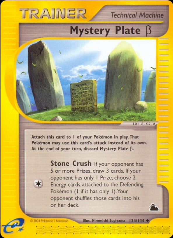 Piatto Misterioso β 134 — Skyridge (Italian Pokémon TCG card)