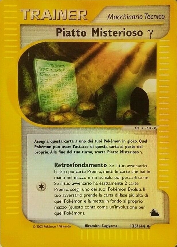 Piatto Misterioso γ 135 — Skyridge (Italian Pokémon TCG card)