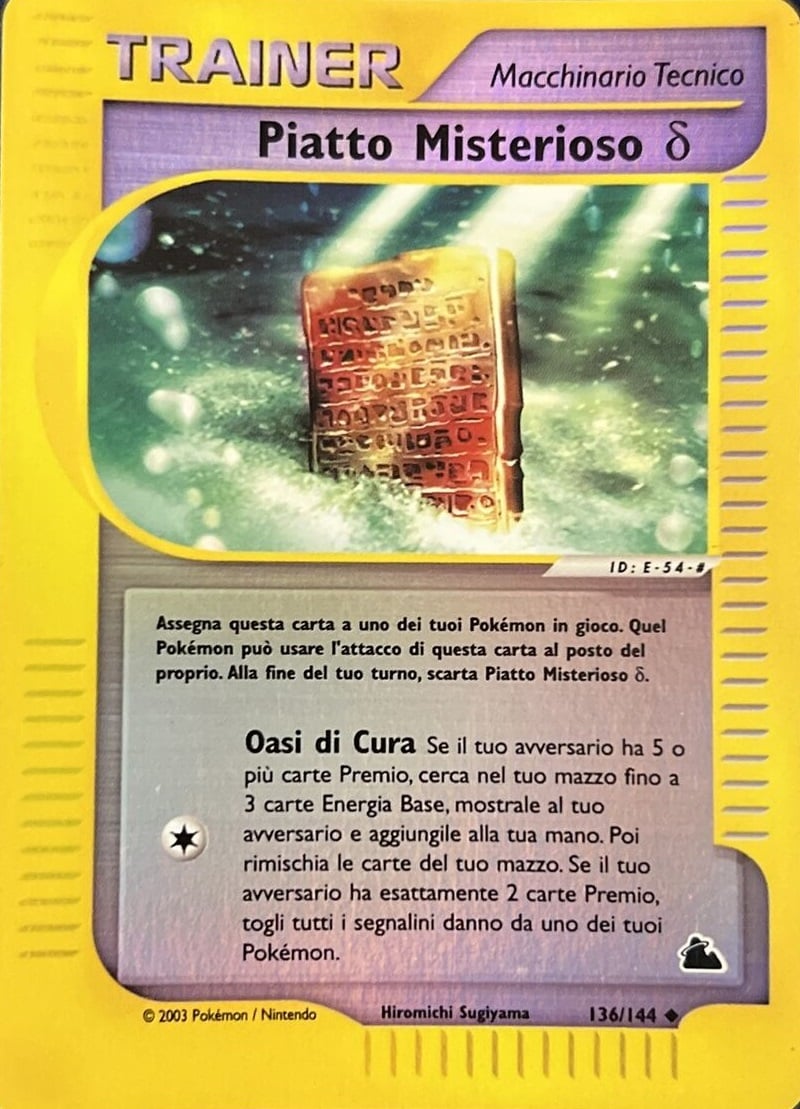 Piatto Misterioso δ 136 — Skyridge (Italian Pokémon TCG card)