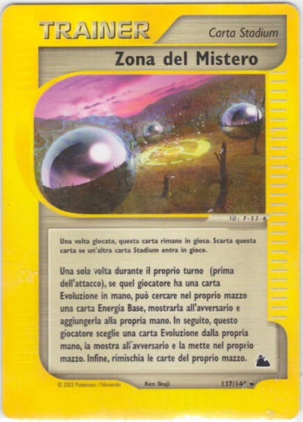 Zona del Mistero 137 — Skyridge (Italian Pokémon TCG card)