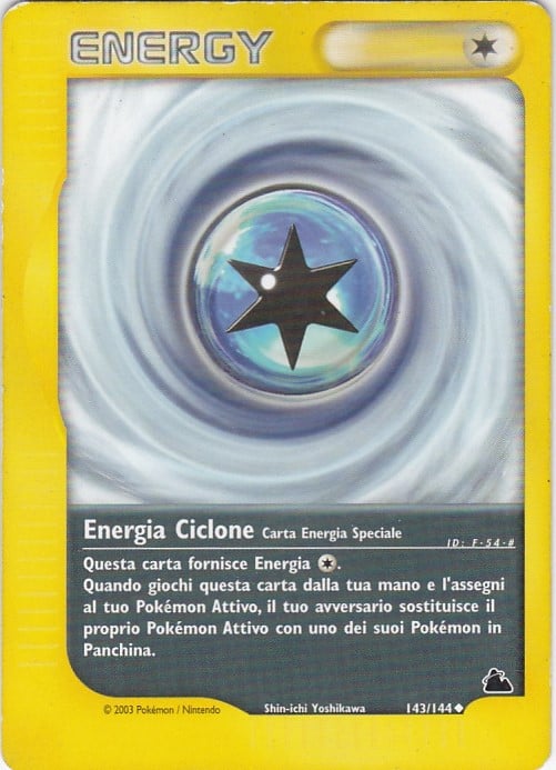 Energia Ciclone 143 — Skyridge (Italian Pokémon TCG card)