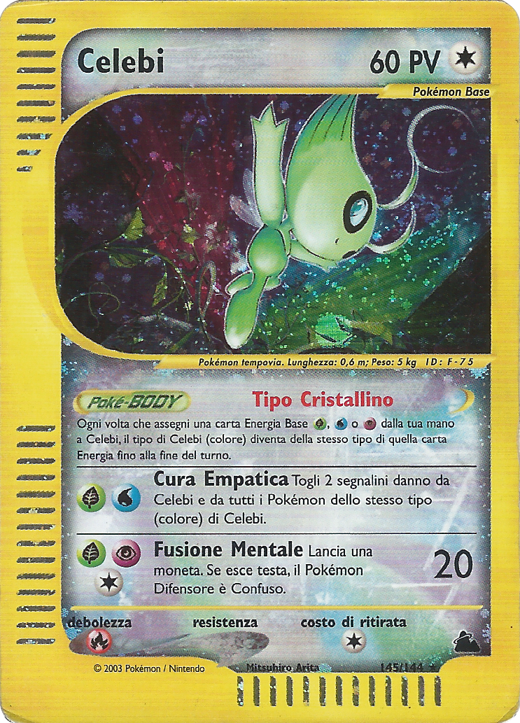Celebi 145 — Skyridge (Italian Pokémon TCG card)
