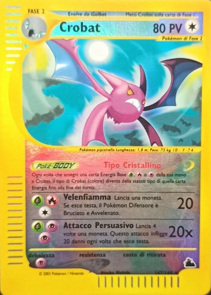 Crobat 147 — Skyridge (Italian Pokémon TCG card)